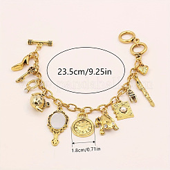 Vintage Alloy Fairy Tale Multi Charm Bracelets for Women&nbsp;WG11E0E-01