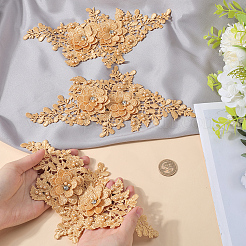 Polyester Embroidery Sequin Costume Accessories&nbsp;DIY-WH20025-016B
