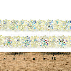 Baking Paint Electroplate Transparent Glass Beads Strands&nbsp;EGLA-N020-04H