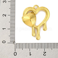 304 Stainless Steel Pendant Rhinestone Settings Ion Plating(IP)&nbsp;STAS-D194-02G