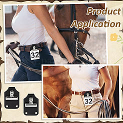 4Pcs PU Leather Number Clips&nbsp;FIND-BC0014-61