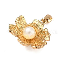304 Stainless Steel & ABS Plastic Imitation Pearl Pendants&nbsp;STAS-C172-04E-G