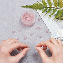 DIY Natural Rose Quartz Bead Stretch Bracelet Making Kits&nbsp;DIY-CJ0001-21B