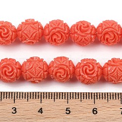 Dyed Synthetic Coral Carved Beads Strands&nbsp;GG-CBA1CDD-04B