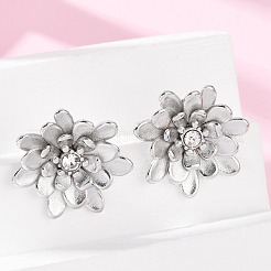 304 Stainless Steel Crystal Rhinestone Stud Earrings&nbsp;EJEW-G423-15P