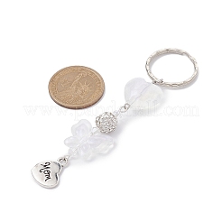 Mother's Day Alloy Heart with Word Mom Pendant Keychain&nbsp;KEYC-JKC00599