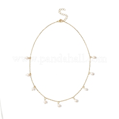 Natural Cultured Freshwater Pearl Potato Tassel Bib Necklaces&nbsp;NJEW-JN05697