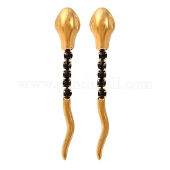 304 Stainless Steel Snake Stud Earrings&nbsp;LS-EJEW-A136-03A-G