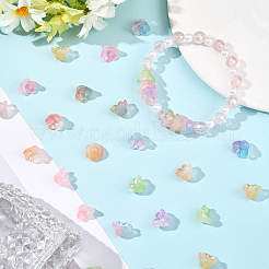 200Pcs Transparent Glass Beads Caps&nbsp;GLAA-PA0001-21