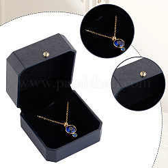 2Pcs PU Leather Necklace Gift Boxes&nbsp;LBOX-CL0001-02