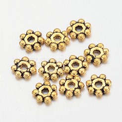 Tibetan Style Alloy Daisy Spacer Beads&nbsp;GLF1022Y-01AG