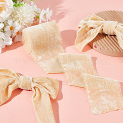 5 Yards Polyester Frayed Ribbon&nbsp;OCOR-WH0082-226B-04