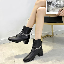 2Pcs Alloy Rhinestones Link Boot Strap Chains&nbsp;HJEW-HS00053
