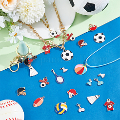 42Pcs 21 Styles Alloy Enamel Pendants&nbsp;ENAM-PH0002-96