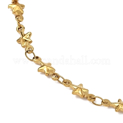 Star 304 Stainless Steel Link Chain Bracelets&nbsp;BJEW-L673-005-G