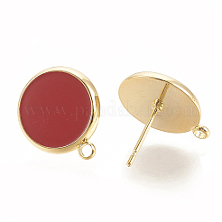Brass Stud Earring Findings&nbsp;LS-KK-S345-270B-G