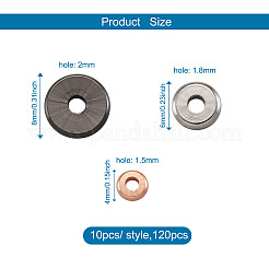120Pcs 12 Style Brass Spacer Beads&nbsp;KK-CD0001-17