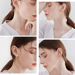 9 Pairs 9 Style 316 Surgical Stainless Steel Cute Kitten Stud Earrings for Women&nbsp;JE933A