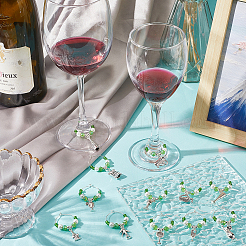 12Pcs Wine Theme Glass Wine Glass Charms&nbsp;AJEW-SC00044