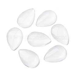 Transparent Teardrop Glass Cabochons&nbsp;GGLA-R024-30x20