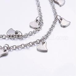 Tarnish Resistant 304 Stainless Steel Charm Anklets&nbsp;AJEW-AN00205