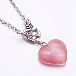 Natural & Synthetic Mixed Stone Pendant Necklaces&nbsp;NJEW-JN01649