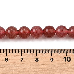 Natural Strawberry Quartz Beads Strands&nbsp;X-G-L621-B09-8mm