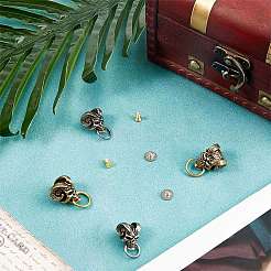 4Pcs 2 Colors Alloy Bag Decorative Demon Skull Head Buckle Clasps&nbsp;KK-GF0001-09