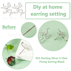 1 Pair Sterling Silver Studs Earrings Findings&nbsp;STER-BC0002-68P