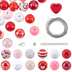 50Pcs Mixed Styles Acrylic Beads Sets&nbsp;SACR-PA0001-22