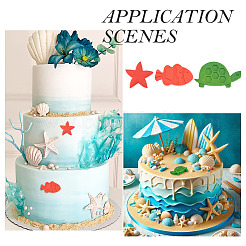 2Pcs 2 Styles Sea Animal Food Grade Silicone Molds&nbsp;SIL-TA0002-16