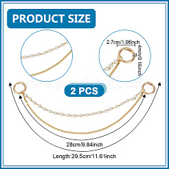 2Pcs 304 Stainless Steel Boot Strap Chains&nbsp;HJEW-DR00123