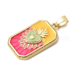 Brass Enamel Pendants&nbsp;X-KK-L190-008G-03