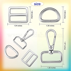 15Pcs 3 Style Iron D Rings&nbsp;FIND-SZ0002-18