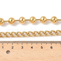 304 Stainless Steel Half Ball Chain & Twisted Chain Necklaces with OT Buckles&nbsp;NJEW-V010-03G