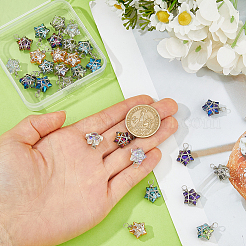 70Pcs 7 Styles Glass Pendants&nbsp;PALLOY-FH00204