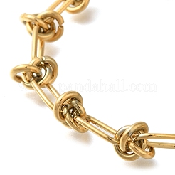 Ion Plating(IP) 304 Stainless Steel Knot Link Bracelets for Women&nbsp;BJEW-H613-04G