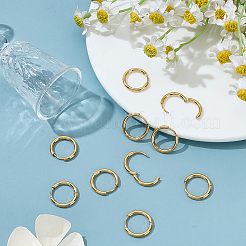 10Pcs Ion Plating(IP) 304 Stainless Steel Hoop Earrings for Women&nbsp;EJEW-ME0001-06