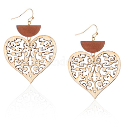 Undyed Wood Pendants&nbsp;WOOD-I004-35