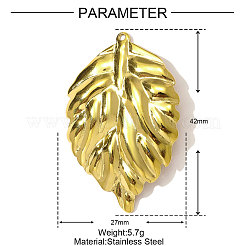 304 Stainless Steel Pendants&nbsp;STAS-OY001-36G