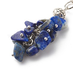 Gemstone Chips Cluster Pendant Decorations&nbsp;HJEW-JM00717