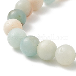 Natural Flower Amazonite & Shell Pearl Beaded Stretch Bracelet&nbsp;BJEW-TA00196