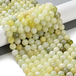 Natural New Jade Round Beads Strands&nbsp;G-O039-16-10mm-01