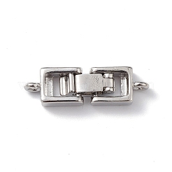Rack Plating Brass Fold Over Clasps with Loops&nbsp;KK-L184-89P