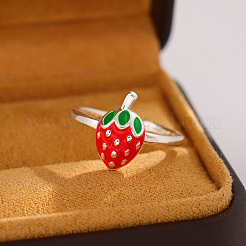 Brass Enamel Cuff Open Rings&nbsp;WGF29A6-01