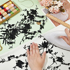 4Pcs Flower Shape Nylon Cloth Embroidery Applqiues&nbsp;PATC-FG0003-78A