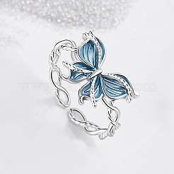 Butterfly 925 Sterling Silver with Epoxy Cuff Rings&nbsp;FS-WGF64C8-02