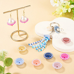 60Pcs Acrylic & Rhinestone Bead Caps&nbsp;MACR-TA0002-78