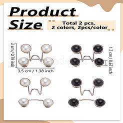 4 Sets 2 Colors Zinc Alloy Waist Tighteners for Jeans&nbsp;FIND-LP0008-89