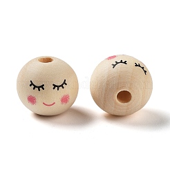Printed Wood Beads&nbsp;WOOD-M010-01B